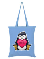 Psycho Penguin Meh Sky Blue Tote Bag