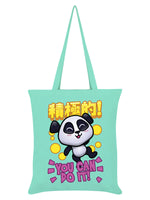 Handa Panda You Can Do It Mint Green Tote Bag