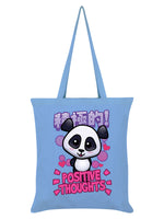 Handa Panda Positive Thoughts Sky Blue Tote Bag