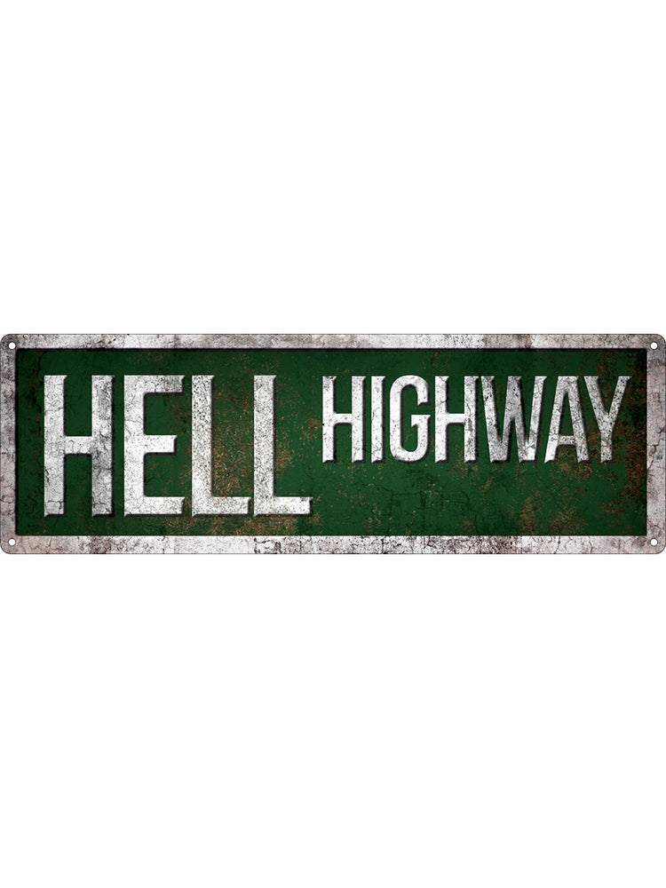 Hell Highway Slim Tin Sign