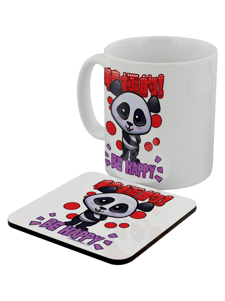 Handa Panda Be Happy Mug & Coaster Set