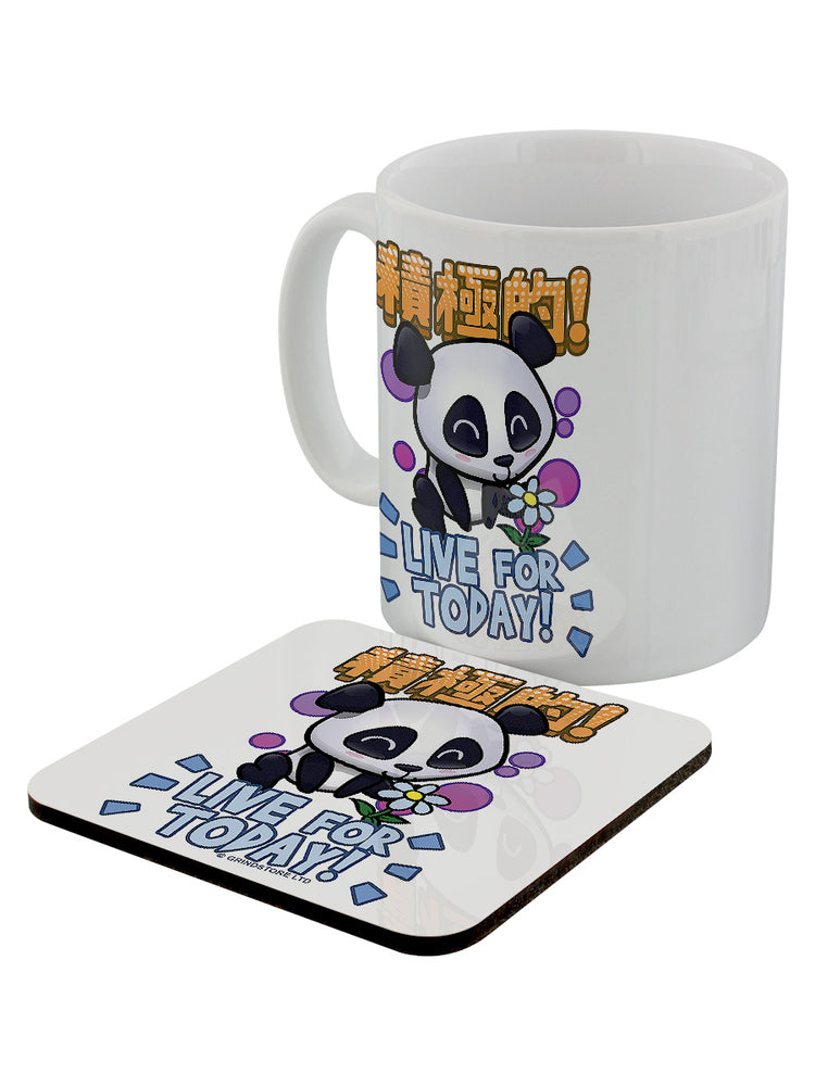 Handa Panda Live For Today Mug & Coaster Set