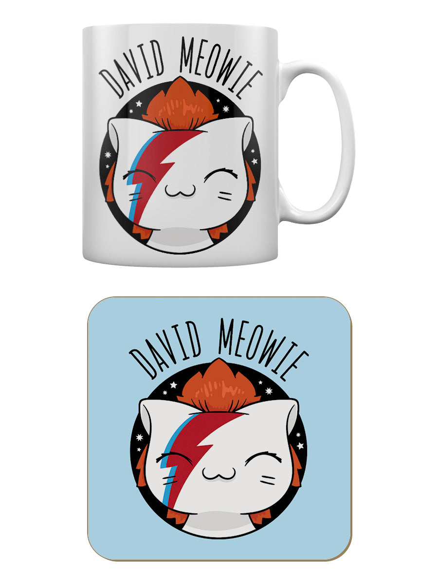 VIPets David Meowie Mug & Coaster Set