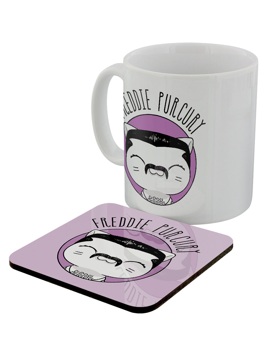 VIPets Freddie Purcury Mug & Coaster Set