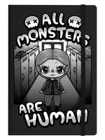 Mio Moon All Monsters Are Human Black A5 Hard Cover Notebook