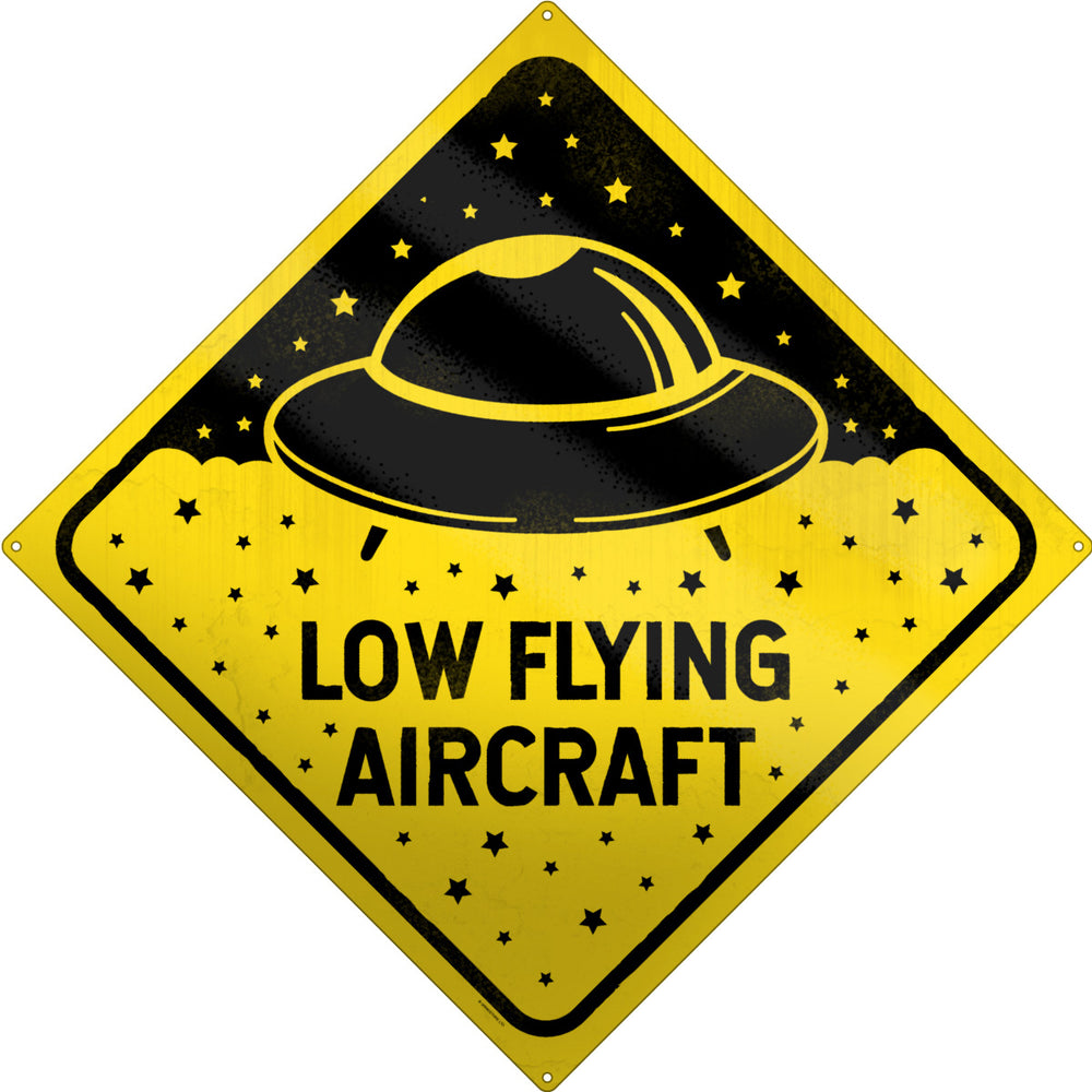 Low Flying Aircraft Sci-Fi Tin Sign