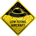 Low Flying Aircraft Sci-Fi Tin Sign