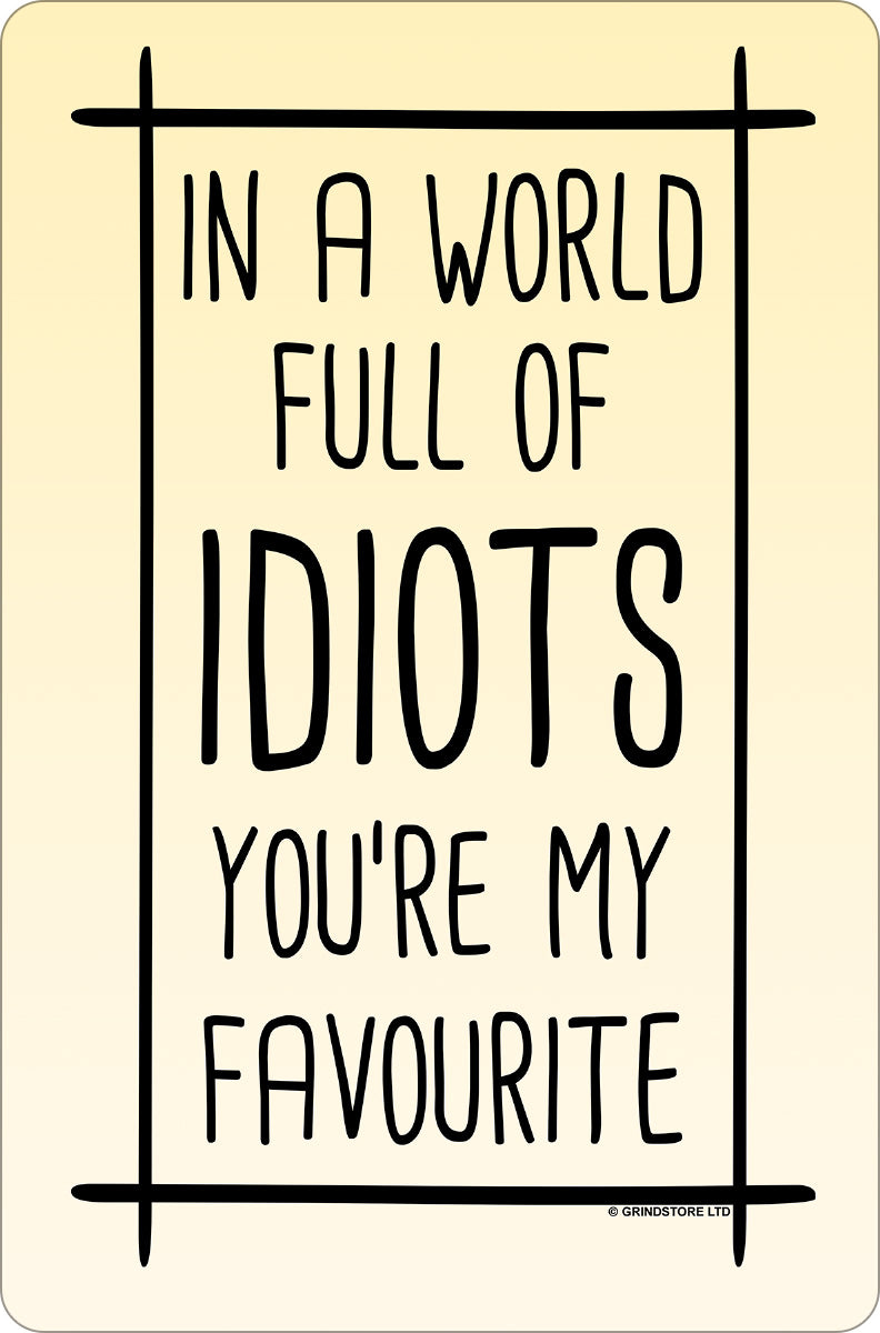 Small Tin Sign Front