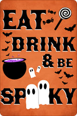 Eat Drink & Be Spooky Greet Tin Card