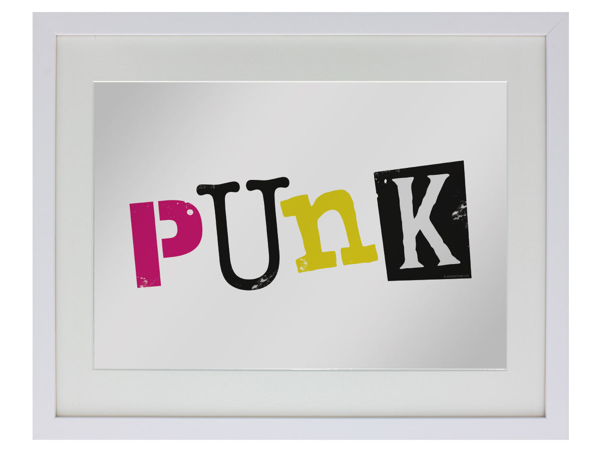 Small Mirrored Tin Sign Front