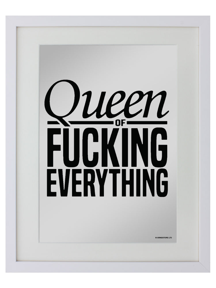Queen of Fucking Everything Mirrored Greet Tin Card