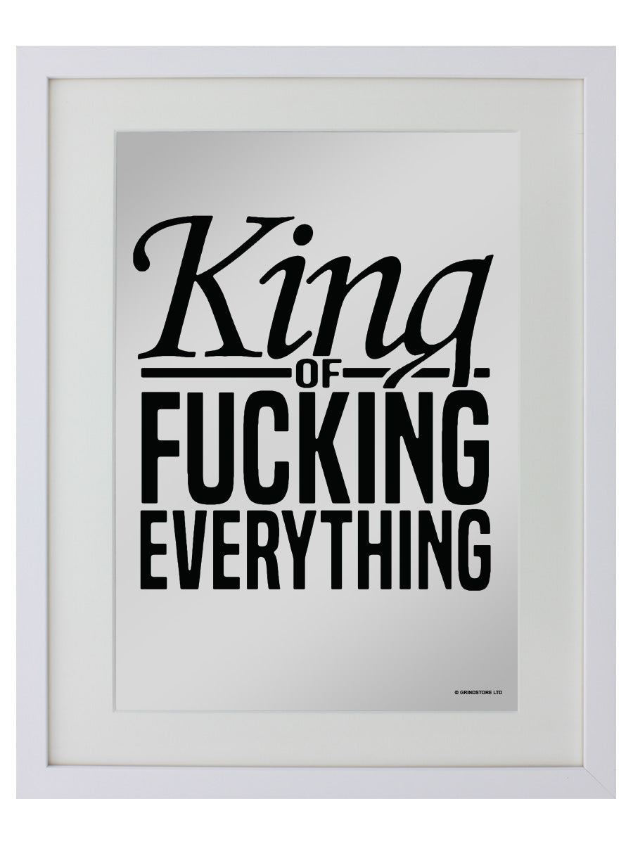 Small Mirrored Tin Sign Front