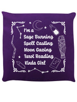 I'm A Spell Casting Kinda Girl Purple Cushion