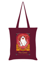 Galaxy Ghouls Tarot - The Devil Burgundy Tote Bag