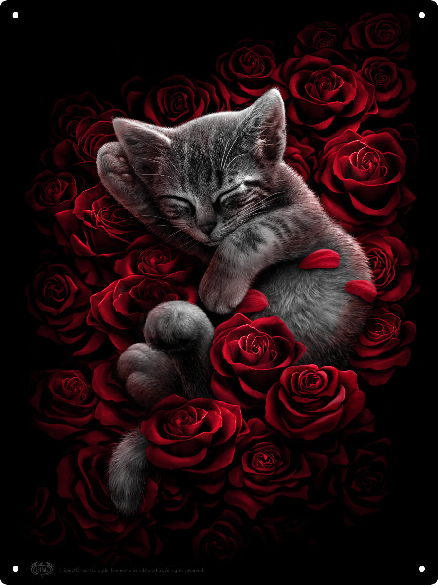 Spiral Bed of Roses Large Tin Sign