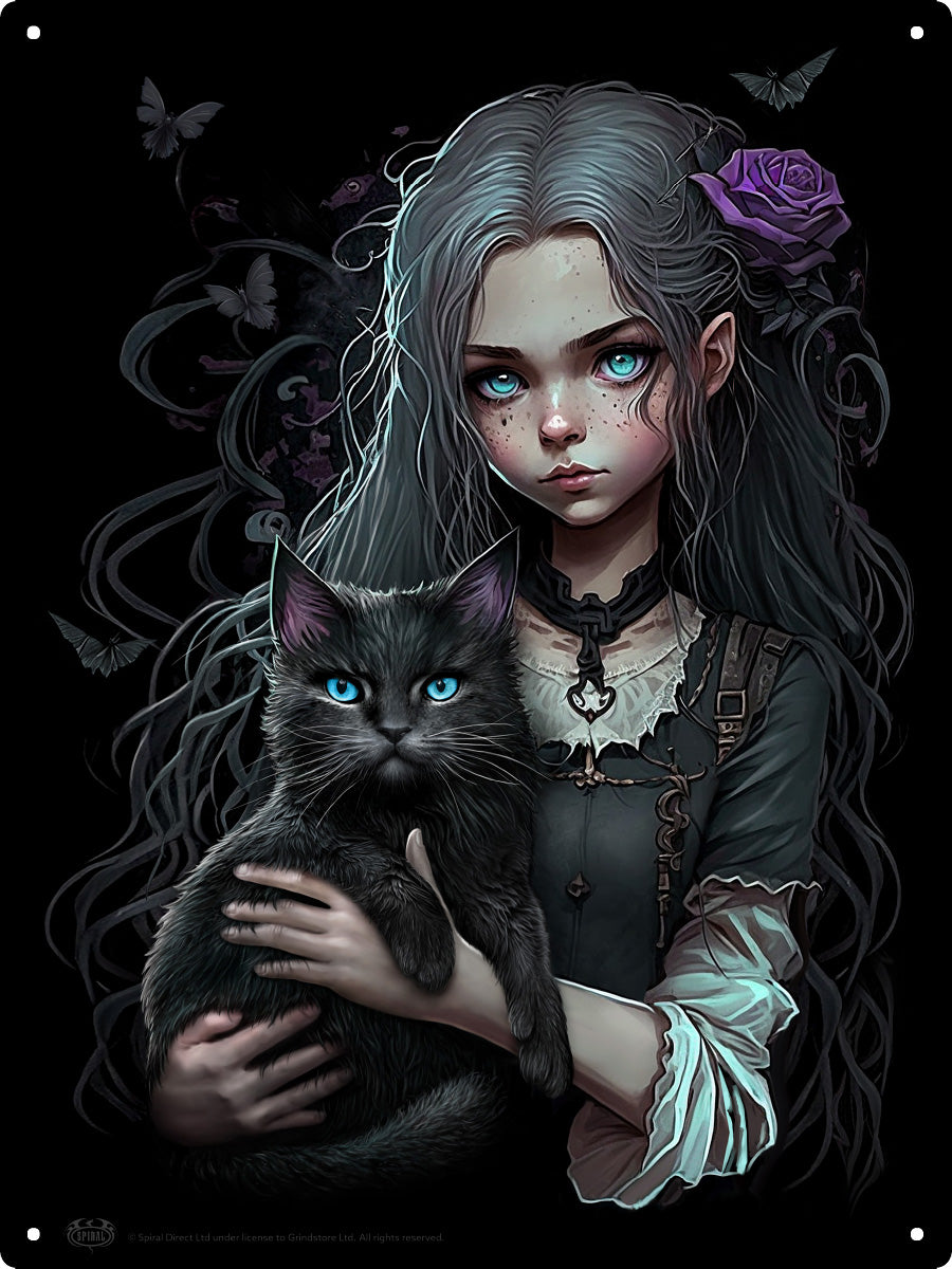 Spiral Goth Familiar Large Tin Sign