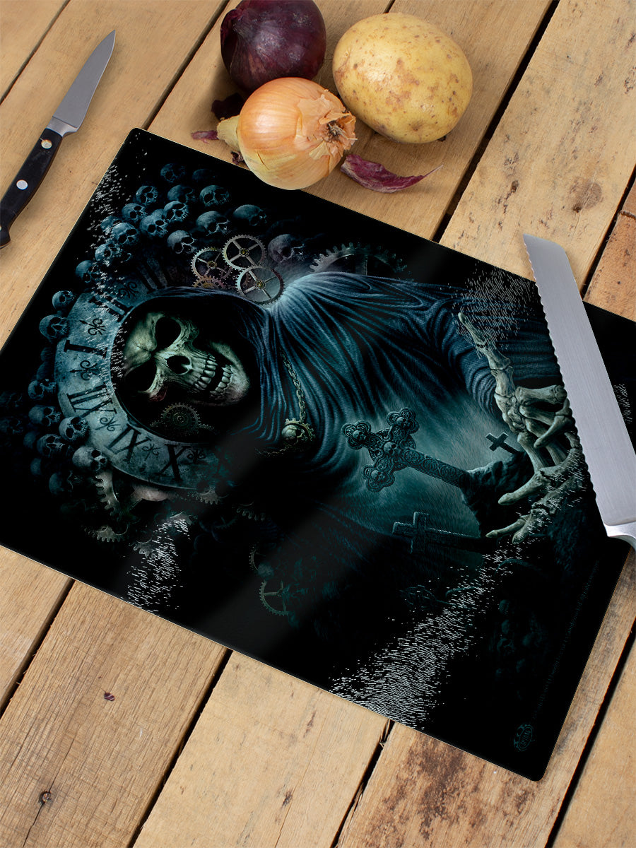 Spiral Reaper Time Rectangular Chopping Board