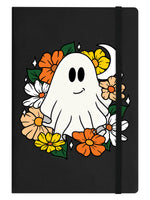 Galaxy Ghouls Floral Ghost Black A5 Hard Cover Notebook