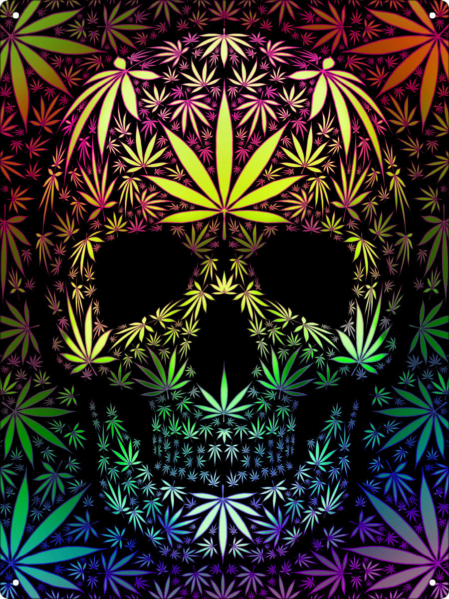 Dope Skull Large Tin Sign