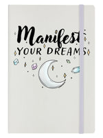 Manifest Your Dreams Cream A5 Hard Cover Notebook