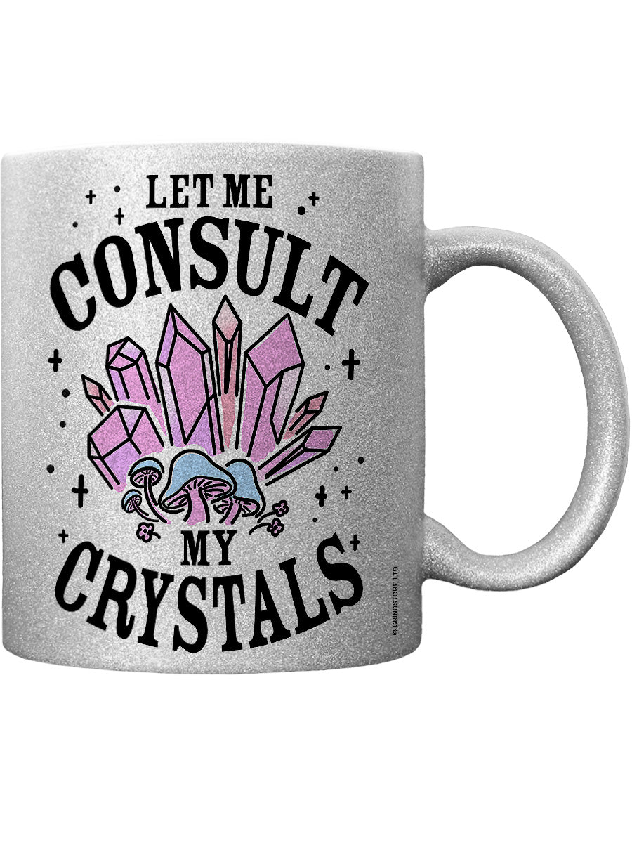 Let Me Consult My Crystals Silver Glitter Mug
