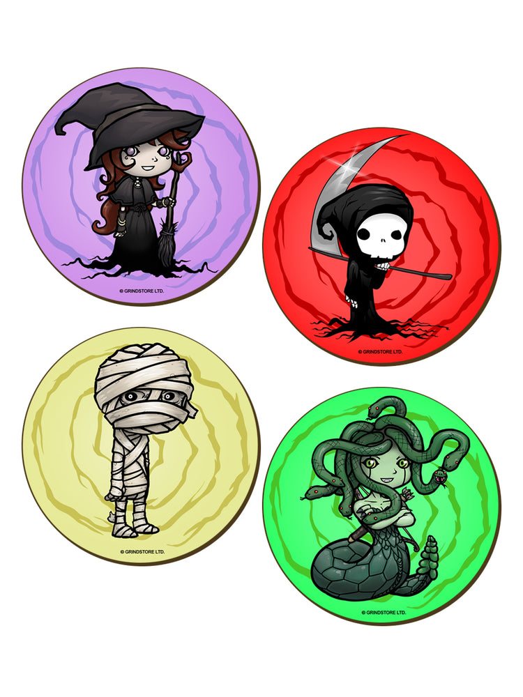 Spooky Character Coasters - 4 Pack