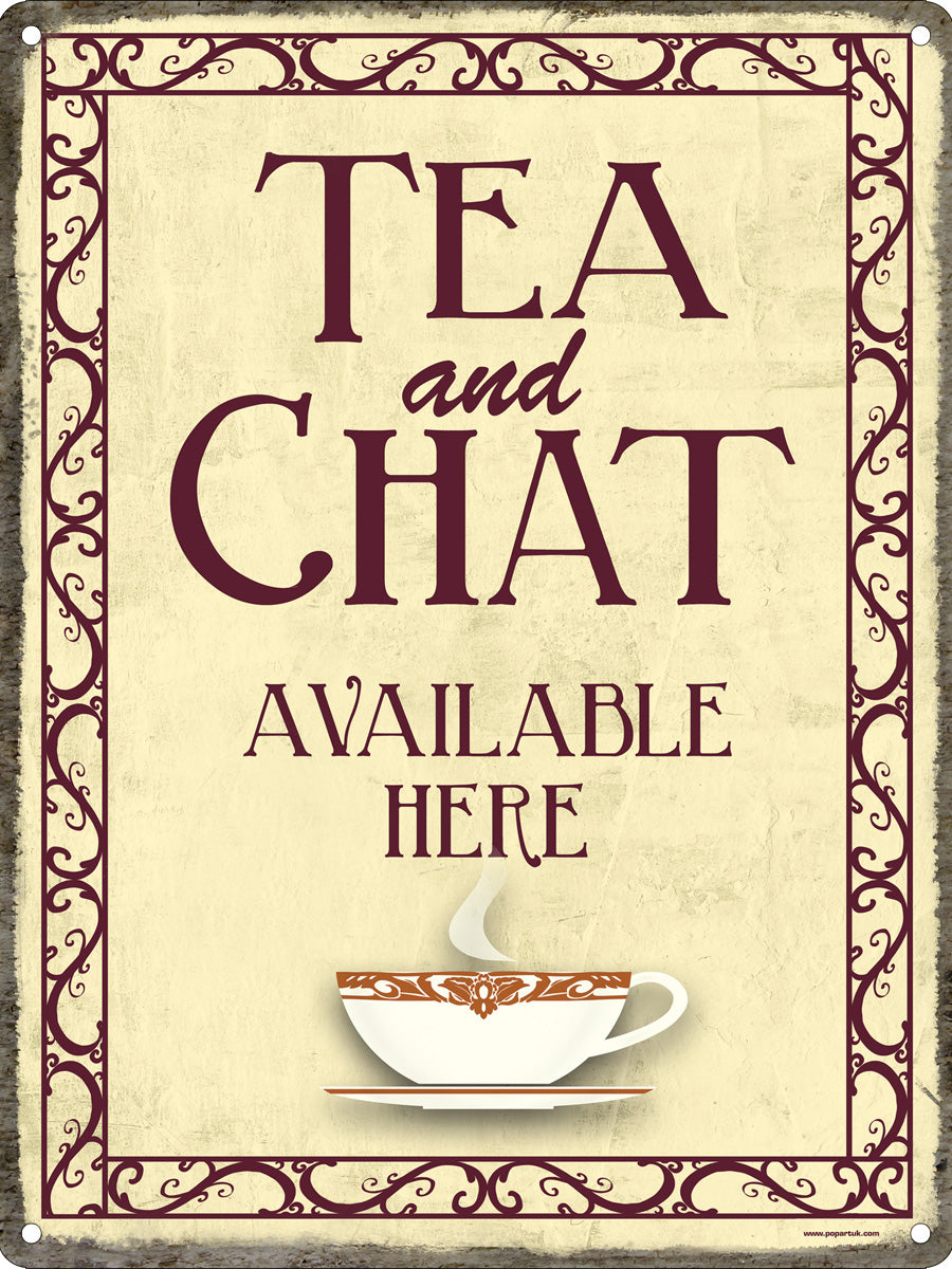 A Friendly Cuppa! Mini Tin Sign