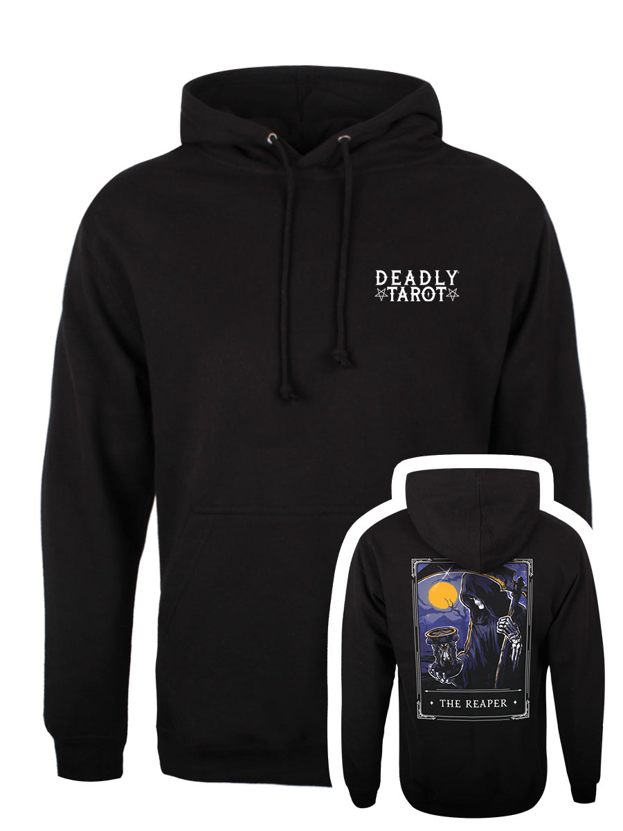 Deadly Tarot Legends - The Reaper Unisex Black Pullover Hoodie