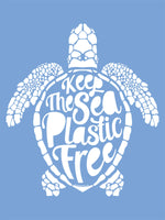Keep The Sea Plastic Free Sky Blue Tote Bag