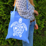 Keep The Sea Plastic Free Sky Blue Tote Bag