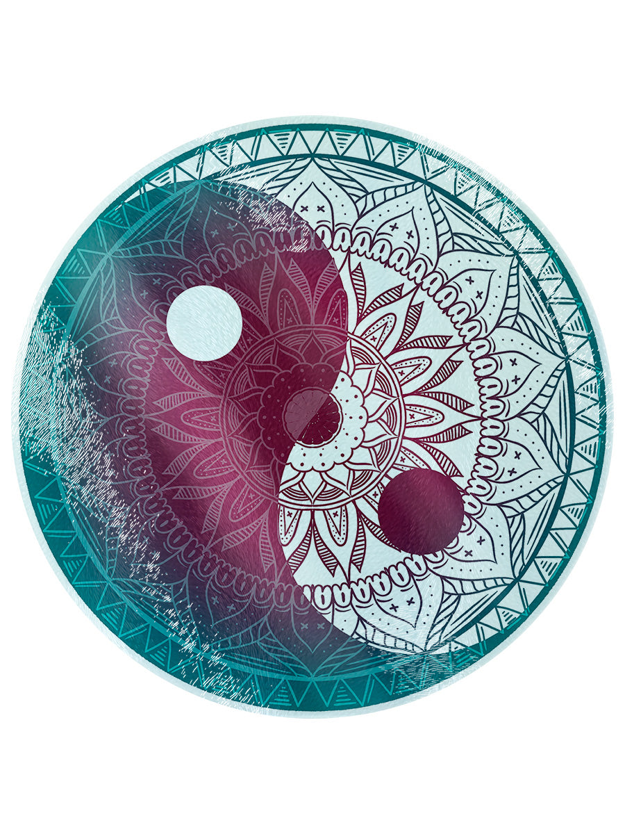 Unorthodox Collective Yin Yang Circular Glass Chopping Board