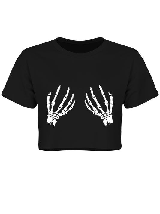 Spooky Touch Black Crop Top