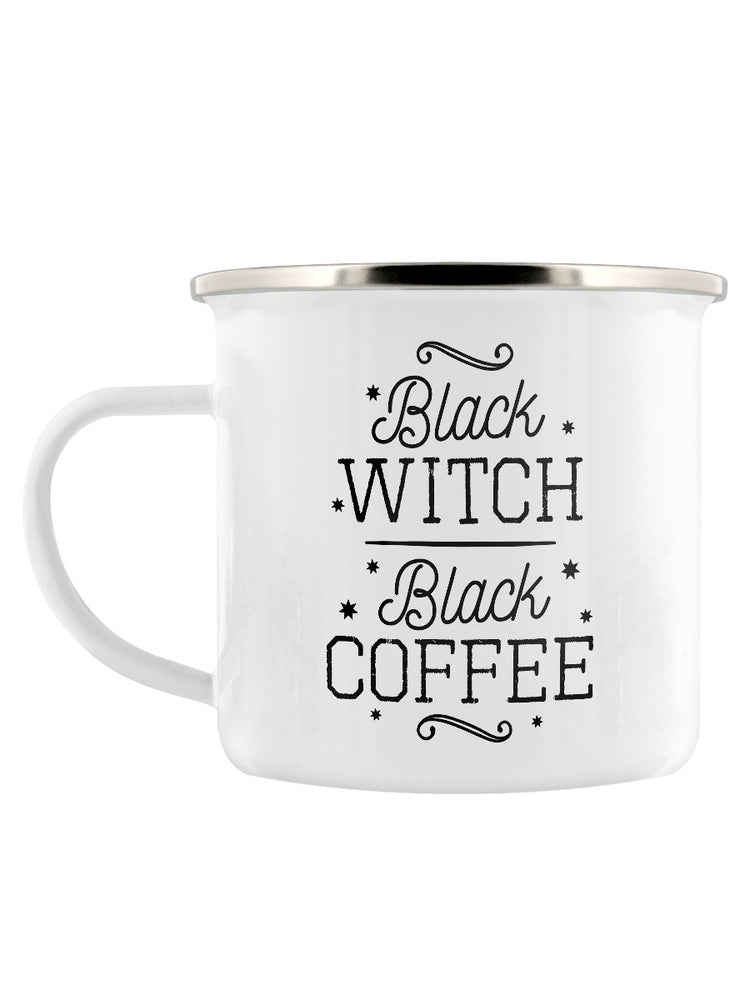 Black Witch Black Coffee Enamel Mug