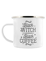 Black Witch Black Coffee Enamel Mug