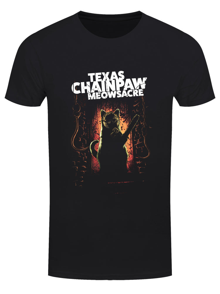 Texas Chainpaw Meowsacre Men's Black T-Shirt