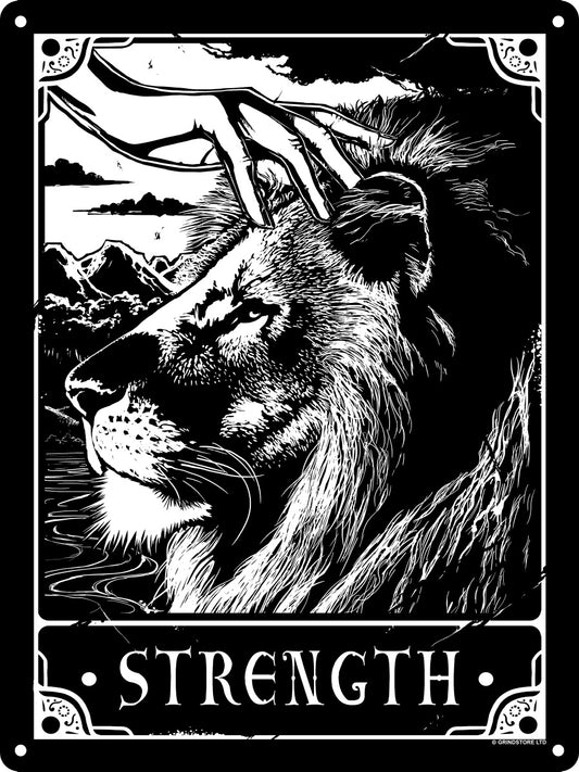 Deadly Tarot - The Strength Mini Tin Sign