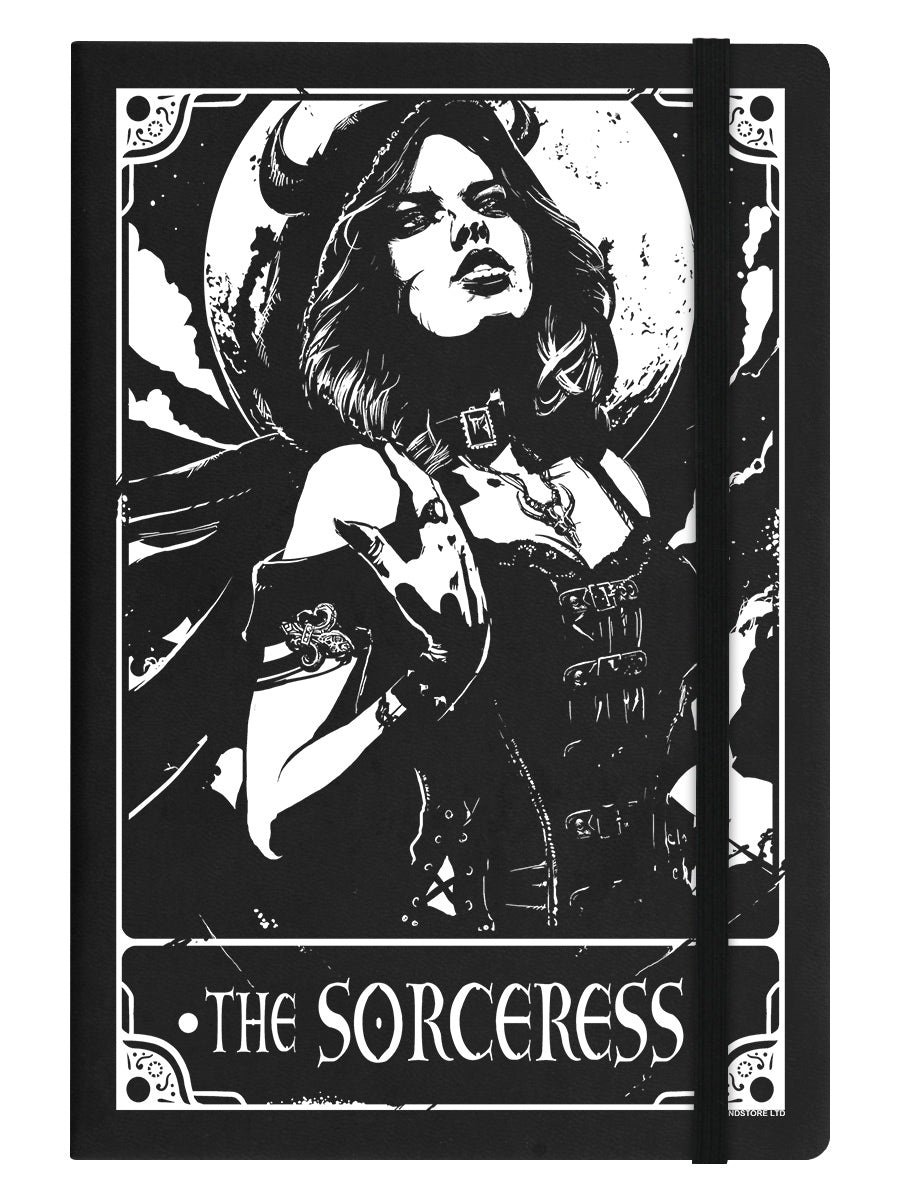 Deadly Tarot - The Sorceress Black A5 Hard Cover Notebook