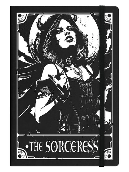 Deadly Tarot - The Sorceress Black A5 Hard Cover Notebook