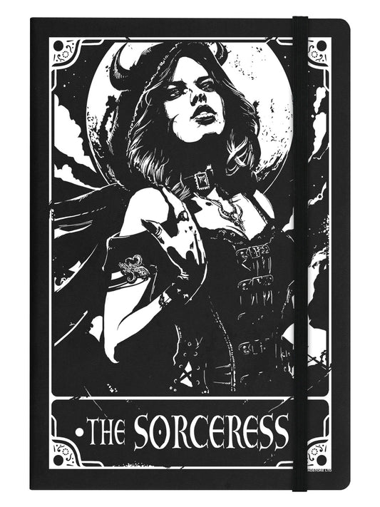 Deadly Tarot - The Sorceress Black A5 Hard Cover Notebook