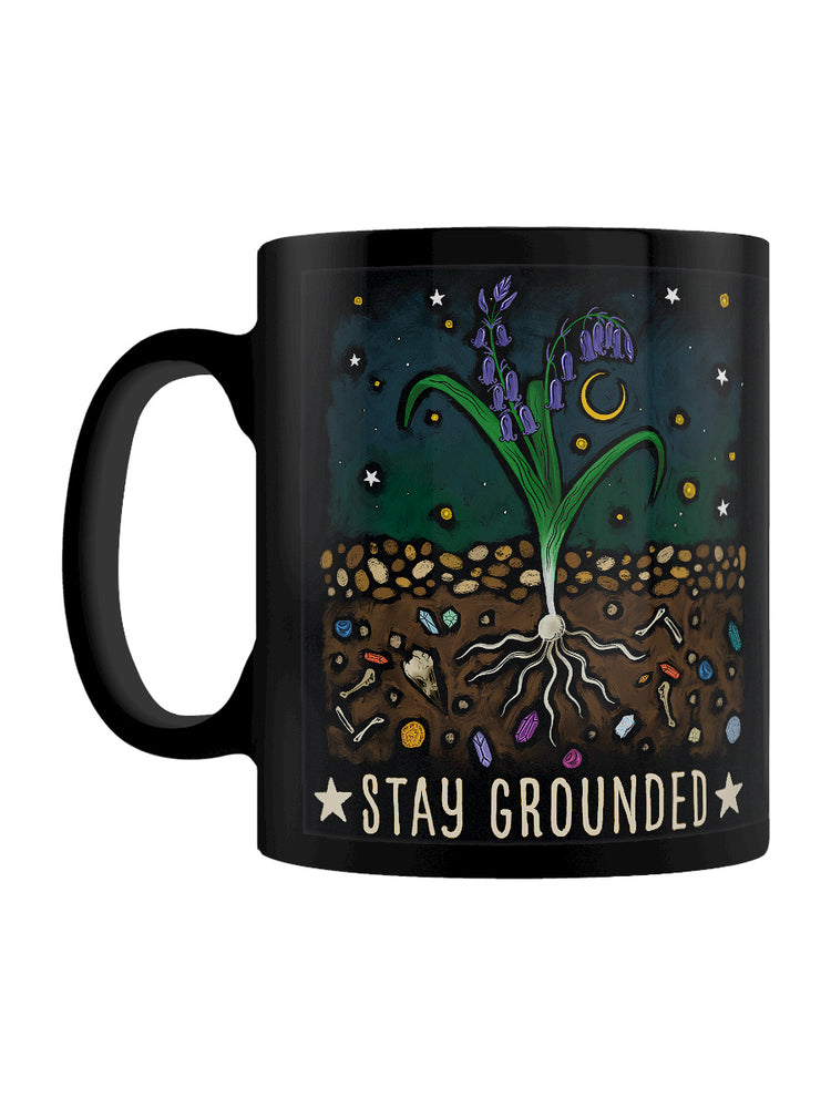 Mystical Roots Stay Grounded Black Mug