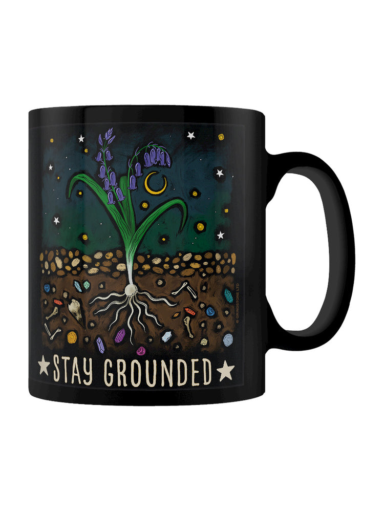 Mystical Roots Stay Grounded Black Mug
