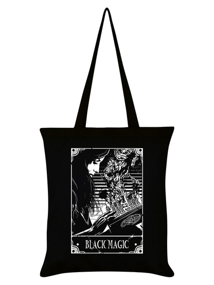 Deadly Tarot - Black Magic Black Tote Bag