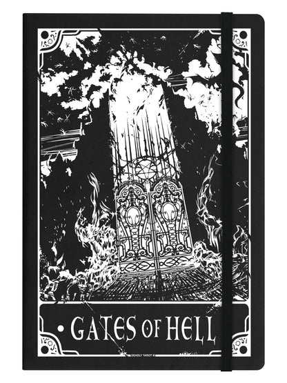 Deadly Tarot - The Gates of Hell Black A5 Hard Cover Notebook
