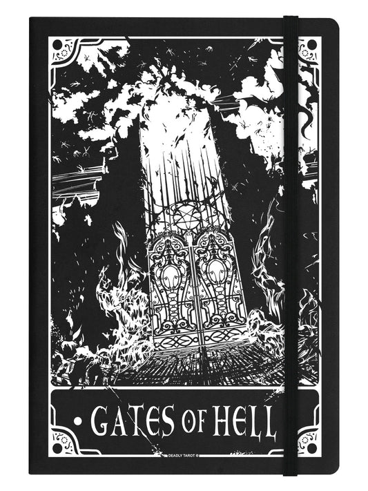 Deadly Tarot - The Gates of Hell Black A5 Hard Cover Notebook