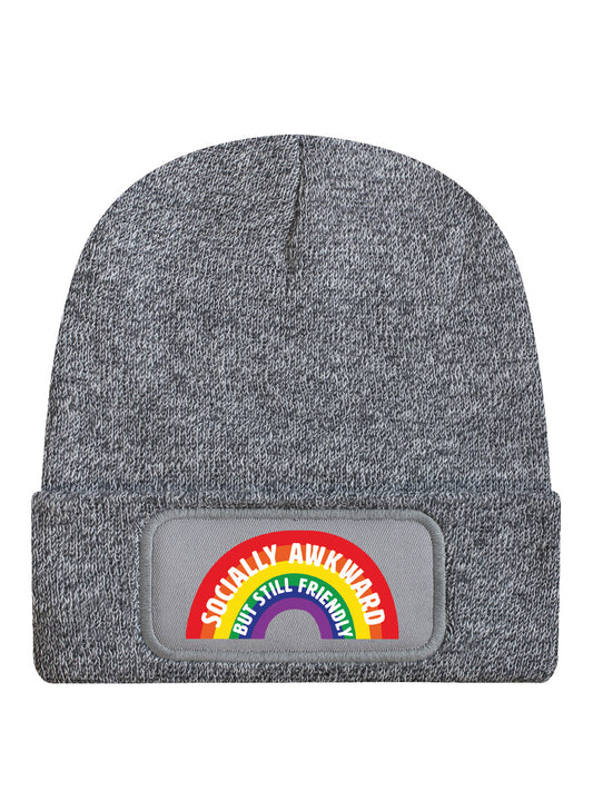 Socially Awkward But Still Friendly Heather Grey Beanie