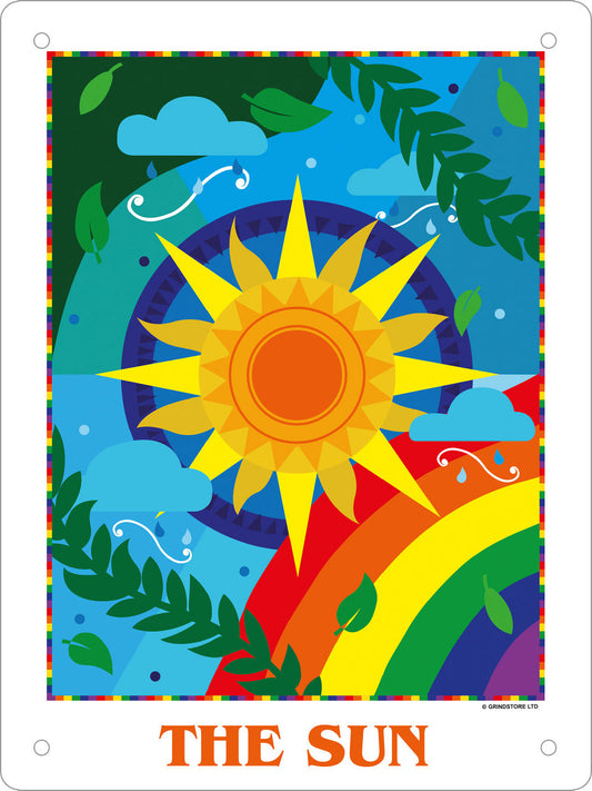 Deadly Tarot Pride - The Sun Mini Tin Sign