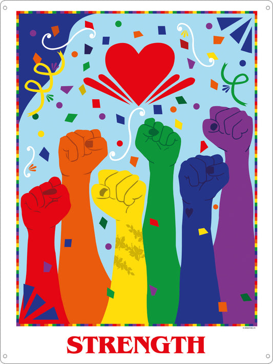 Deadly Tarot Pride - Strength Large Tin Sign