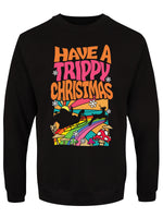 Trippy Christmas Black Christmas Jumper