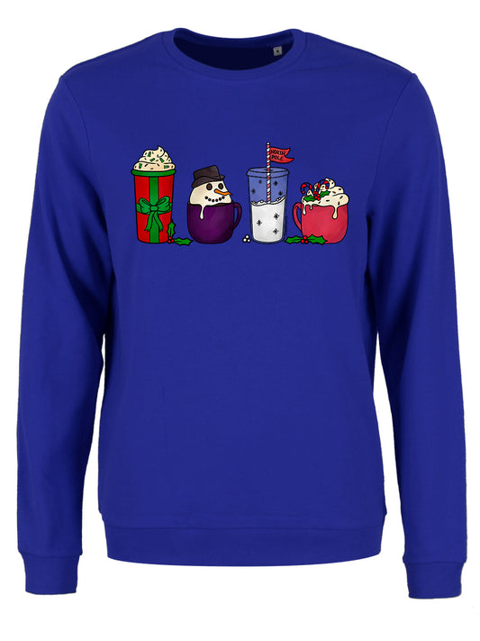 Winter Warmers Ladies Royal Blue Christmas Jumper