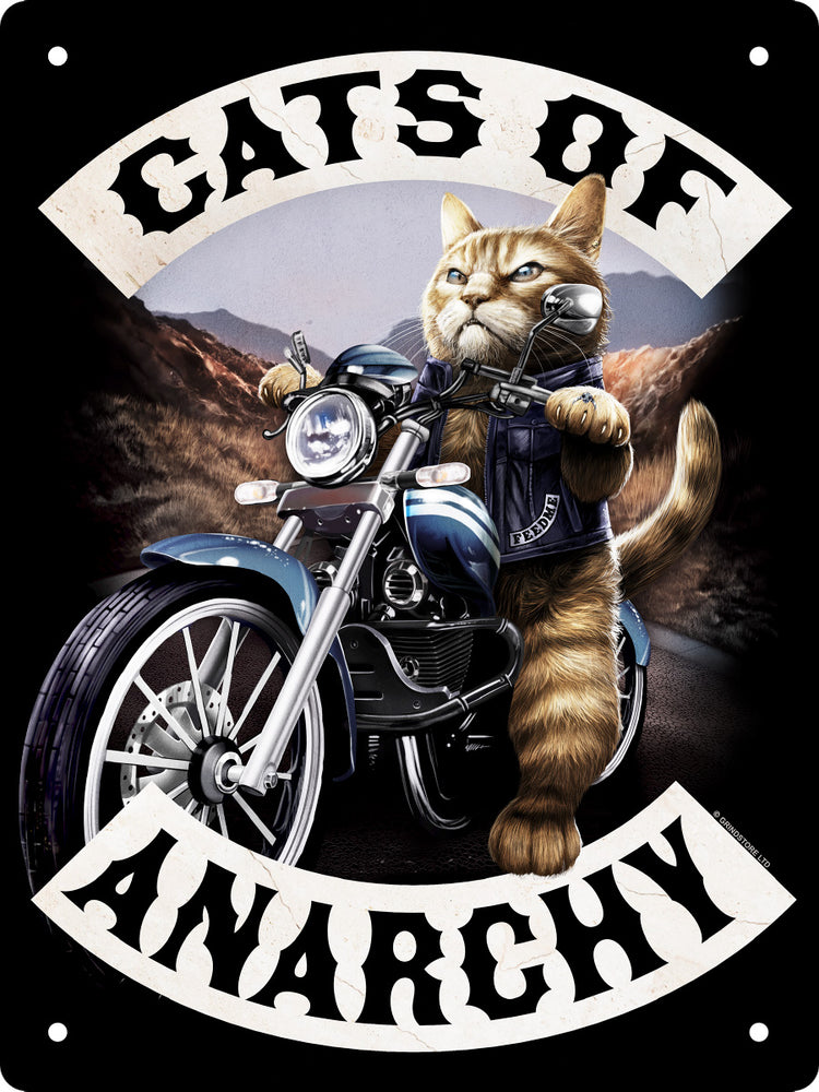 Horror Cats Cats Of Anarchy Mini Tin Sign